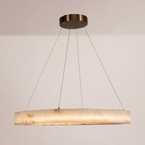 Bravion Alabaster Halo Chandelier