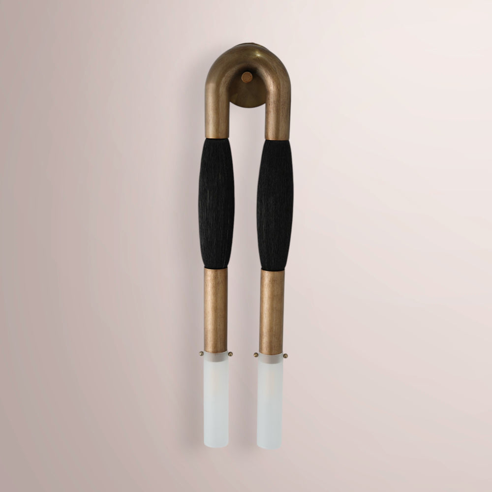 Noble Horsehair Double-Head Sconce