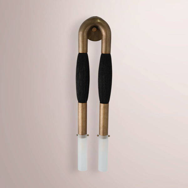 Noble Horsehair Double-Head Sconce