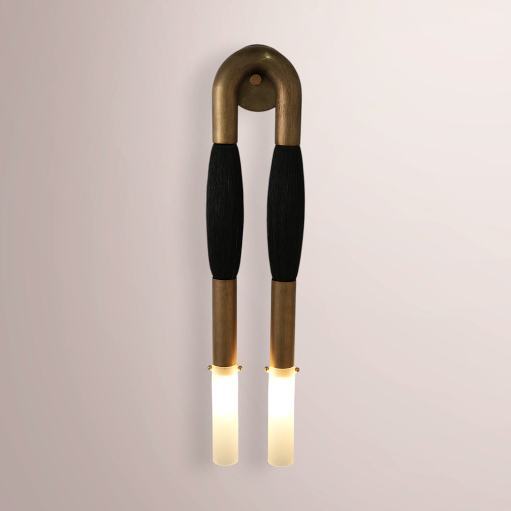 Noble Horsehair Double-Head Sconce