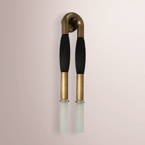 Noble Horsehair Double-Head Sconce
