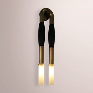 Noble Horsehair Double-Head Sconce
