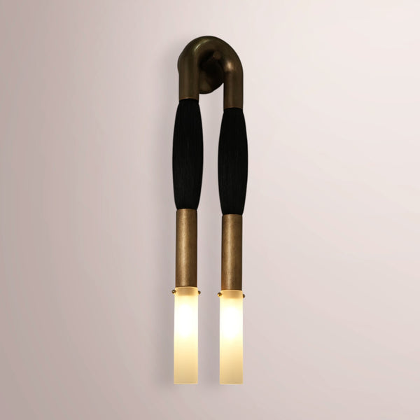 Noble Horsehair Double-Head Sconce