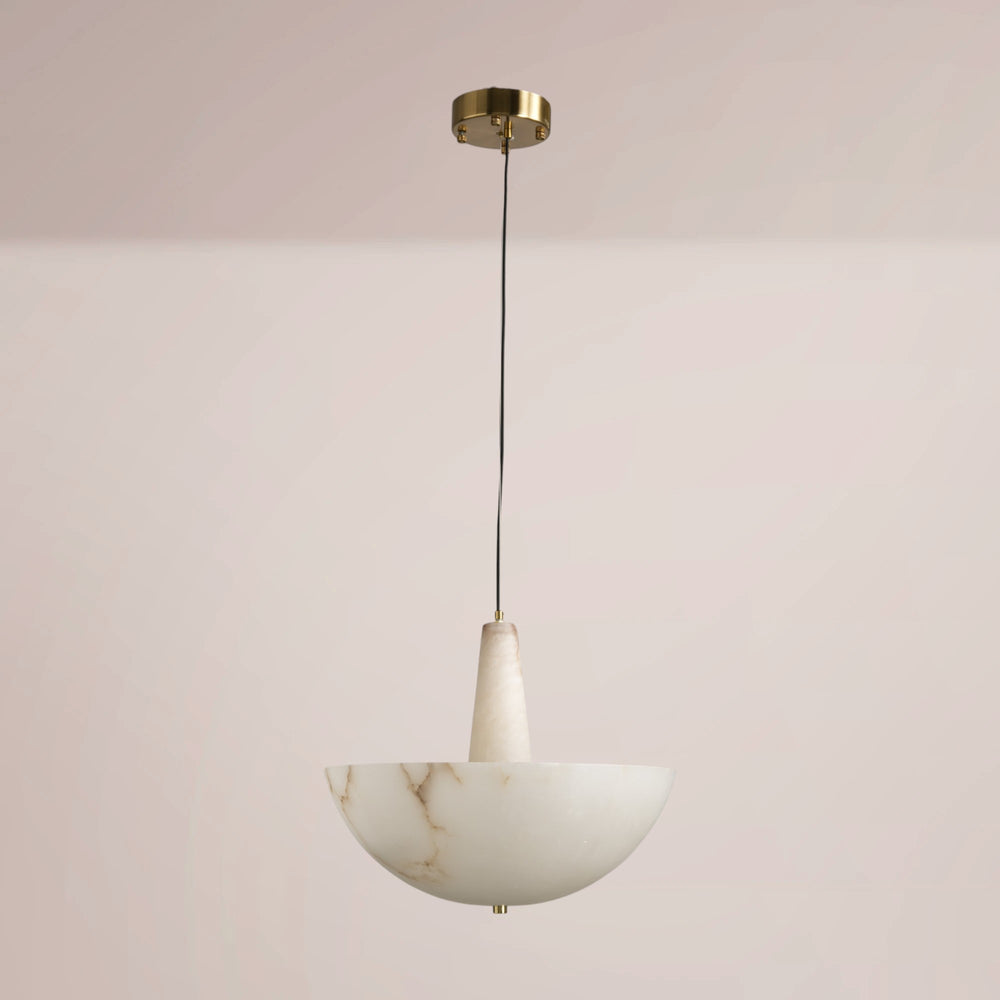 Zorvian Alabaster Halo Chandelier