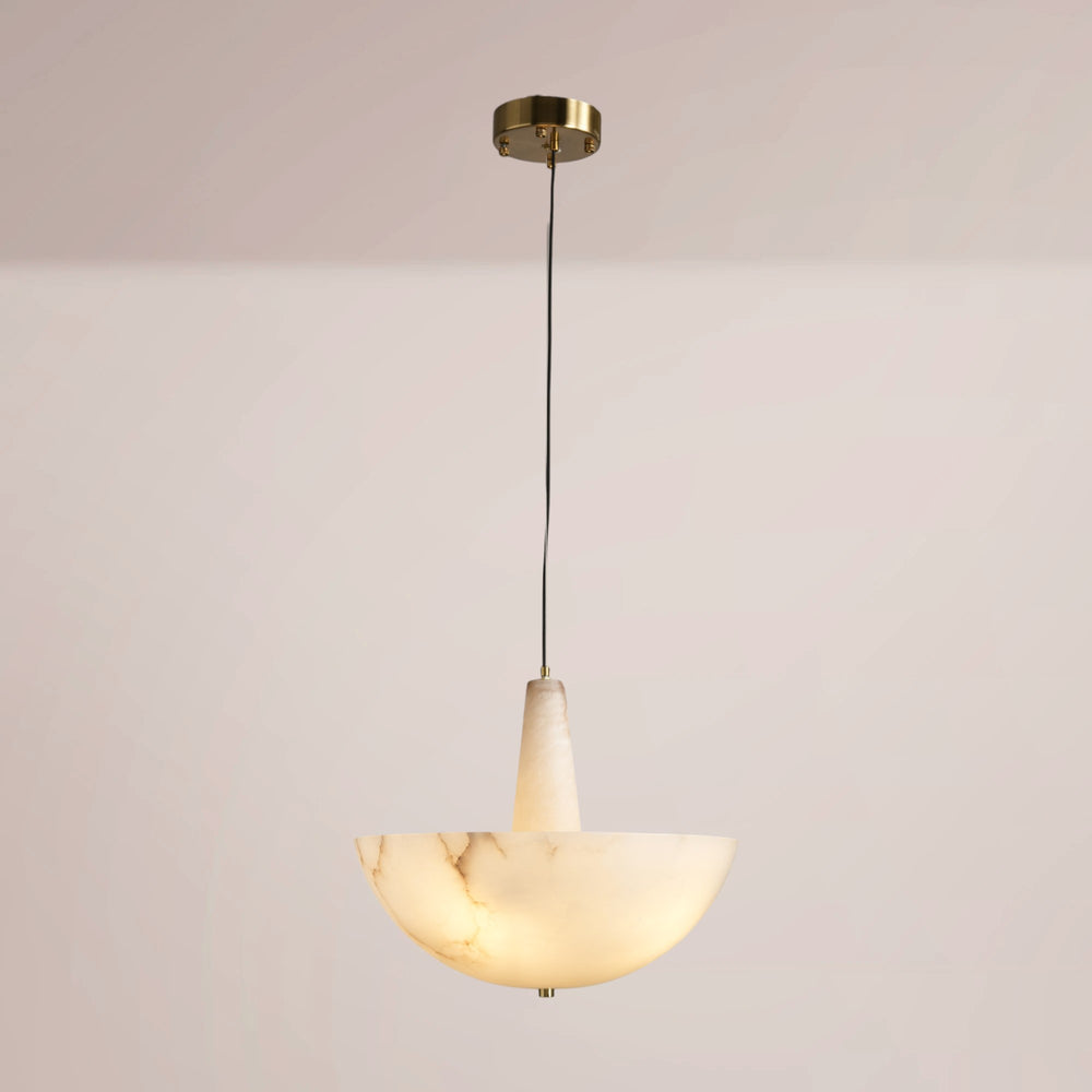 Zorvian Alabaster Halo Chandelier
