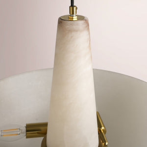 Zorvian Alabaster Halo Chandelier
