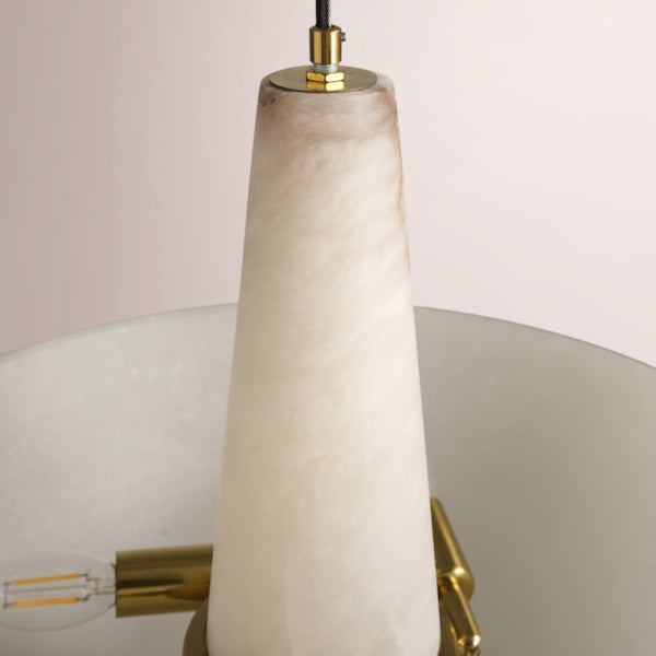 Zorvian Alabaster Halo Chandelier