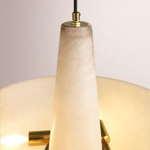 Zorvian Alabaster Halo Chandelier
