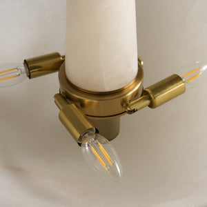 Zorvian Alabaster Halo Chandelier