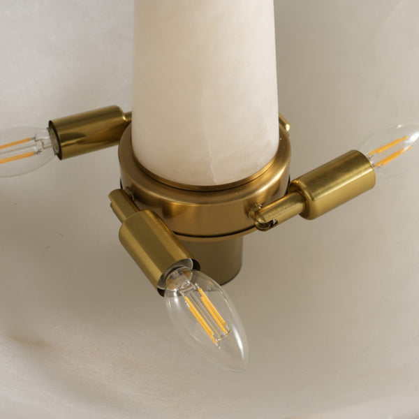 Zorvian Alabaster Halo Chandelier