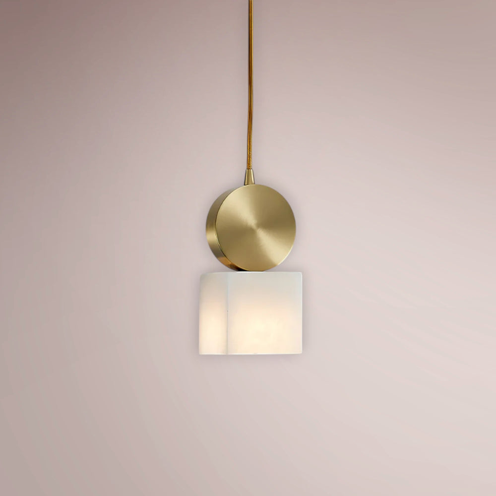 Nerion Disc Alabaster Pendant