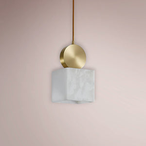 Nerion Disc Alabaster Pendant