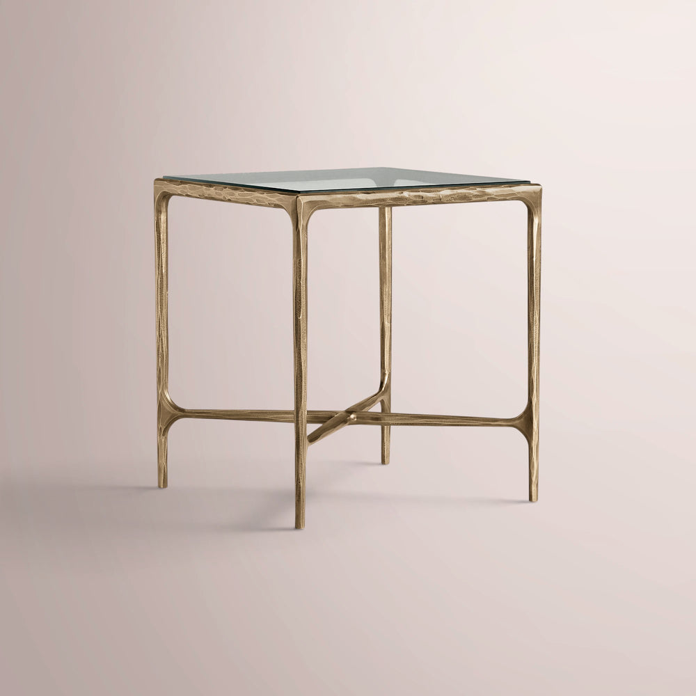Calix Glass Square Drink Side Table