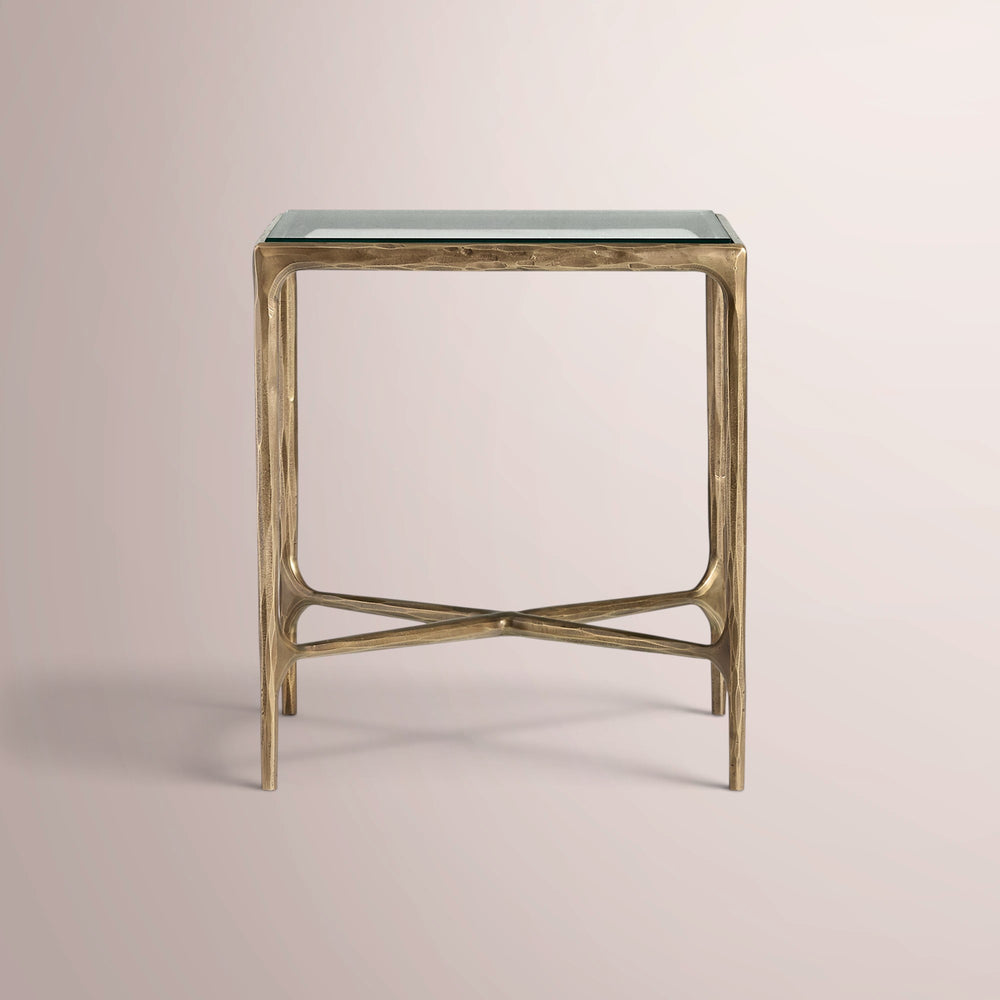 Calix Glass Square Drink Side Table