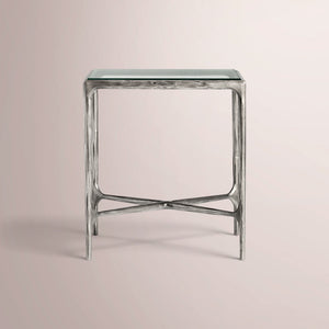 Calix Glass Square Drink Side Table
