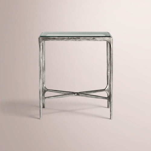 Calix Glass Square Drink Side Table