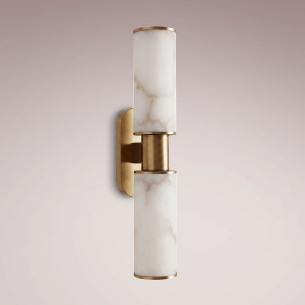 Harlen Double Sconce in Alabaster