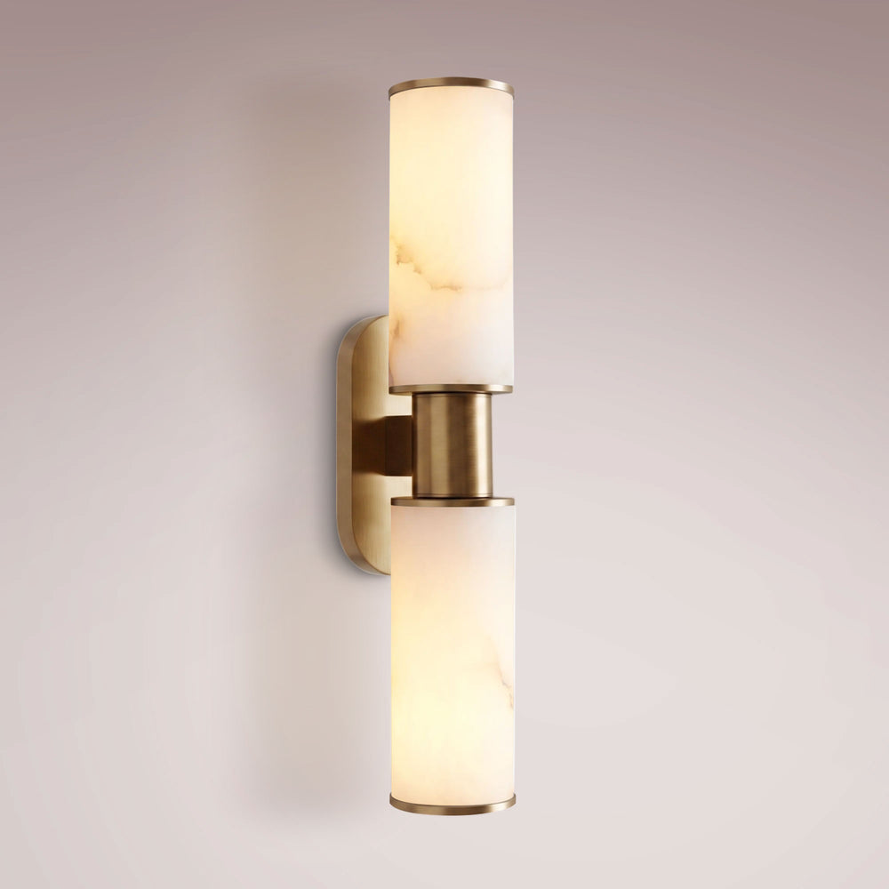 Harlen Double Sconce in Alabaster