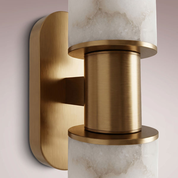 Harlen Double Sconce in Alabaster