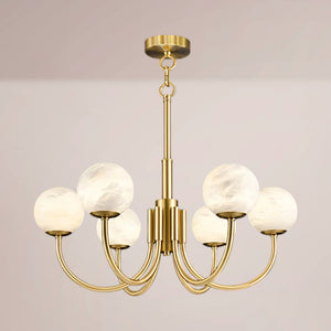 Orlienne Alabaster Globe Chandelier