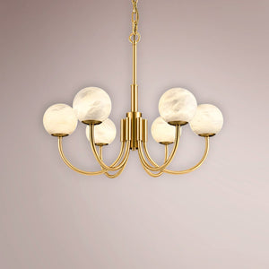 Orlienne Alabaster Globe Chandelier