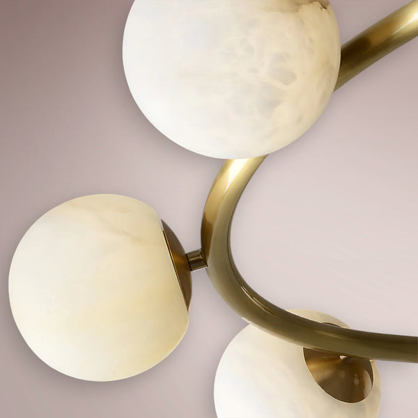 Helix Alabaster Ring Chandelier