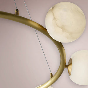 Helix Alabaster Ring Chandelier