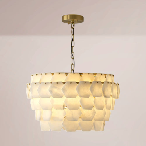 Havion Alabaster Hex Chandelier