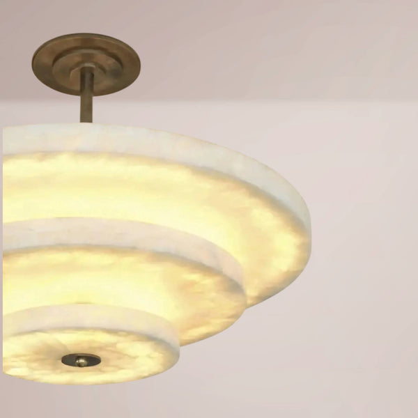 Orric Tiered Disc Alabaster Chandelier