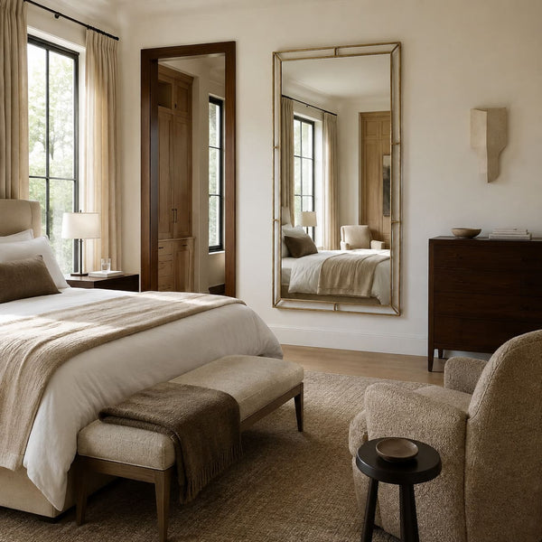 Calix Open Beveled Floor Mirror