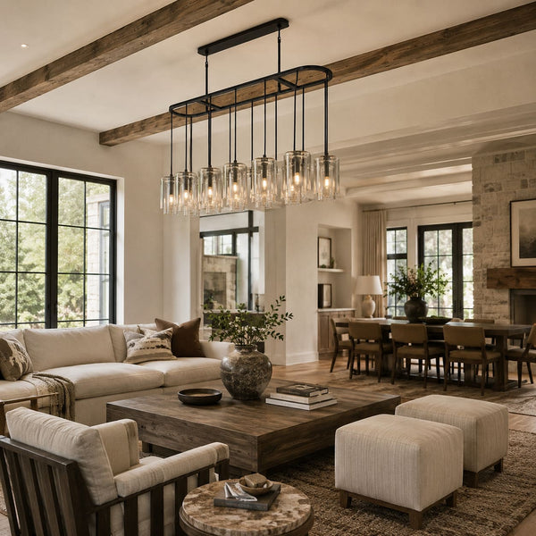 Lucerne Clear Glass Linear Chandelier