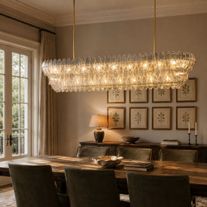 Amilar Clear Glass Linear Chandelier