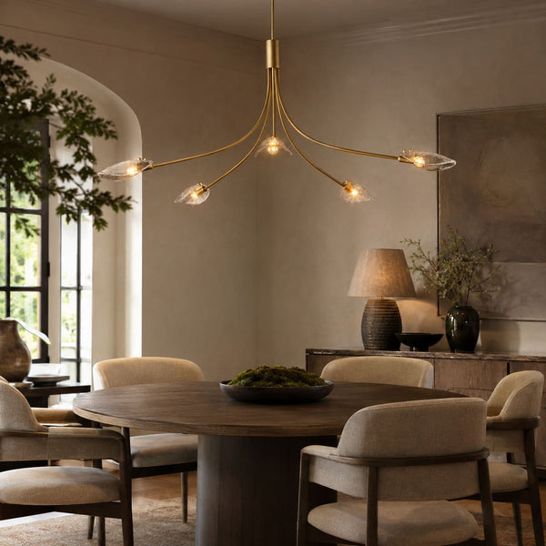 Fleuris Clear Glass Round Chandelier