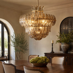 Amilar Smoke Glass Round Chandelier