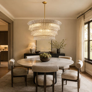 Romaino Clear Glass Round Chandelier