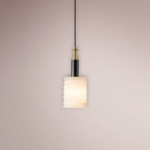 Orvian Ribbed Alabaster Pendant
