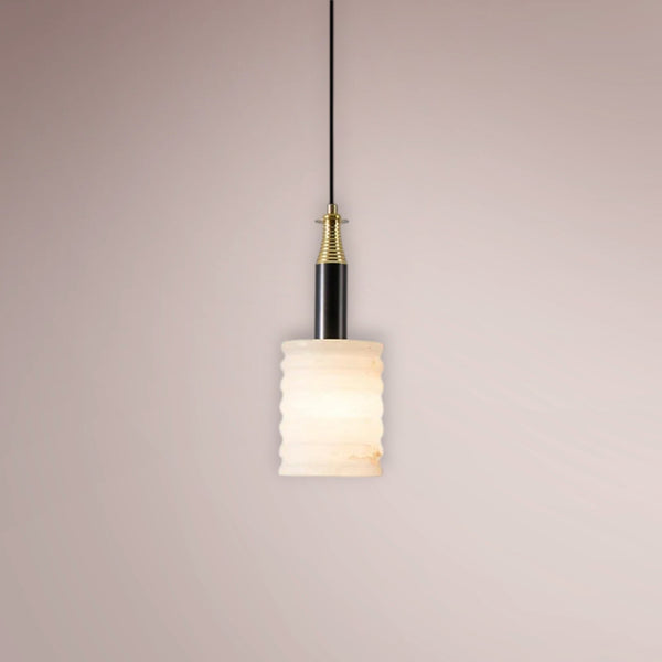 Orvian Ribbed Alabaster Pendant