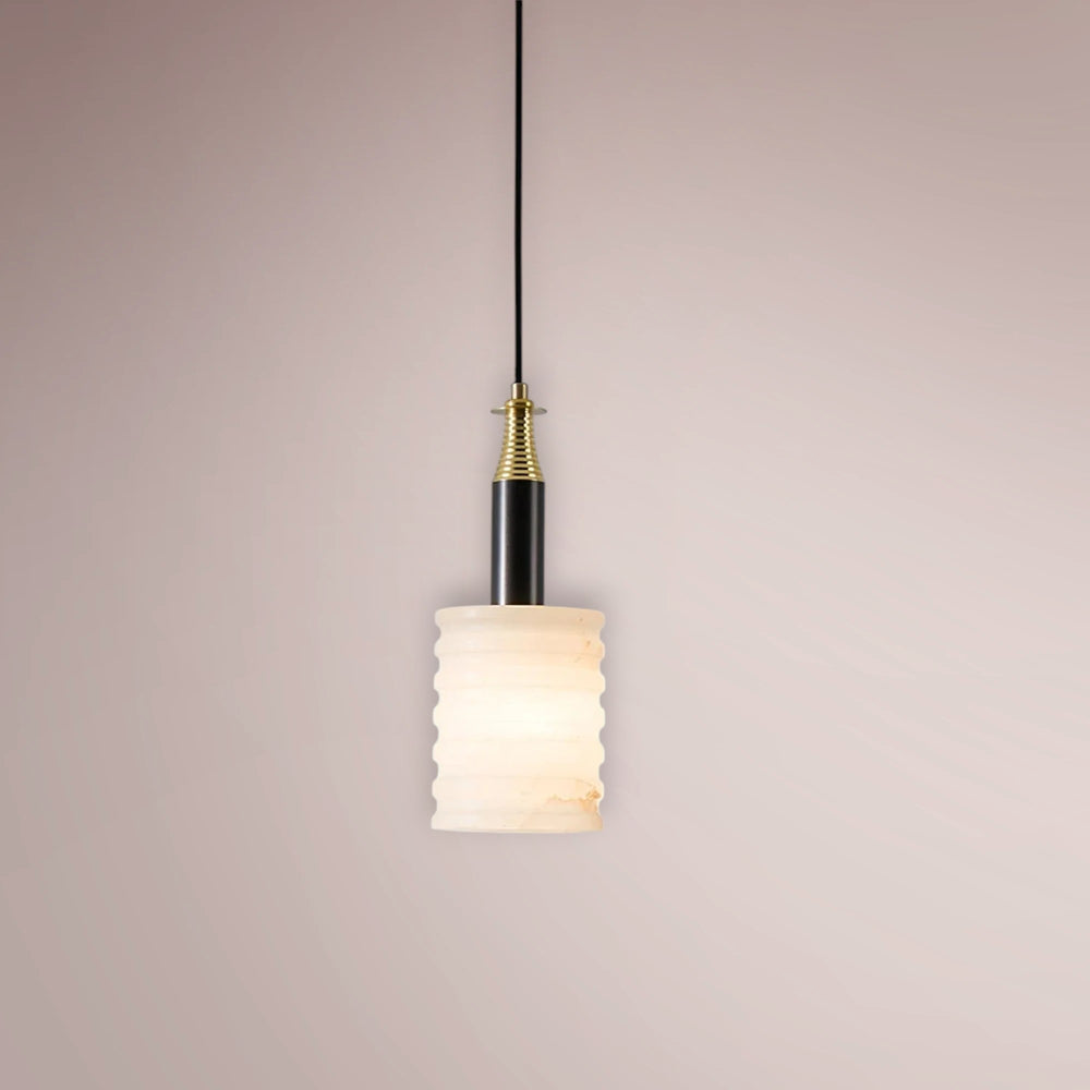 Orvian Ribbed Alabaster Pendant