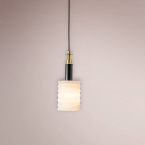 Orvian Ribbed Alabaster Pendant