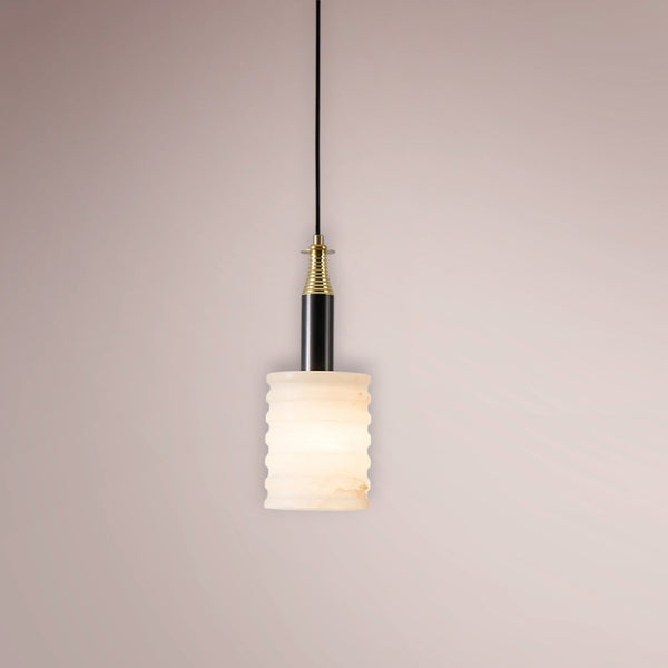 Orvian Ribbed Alabaster Pendant