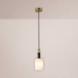 Orvian Ribbed Alabaster Pendant