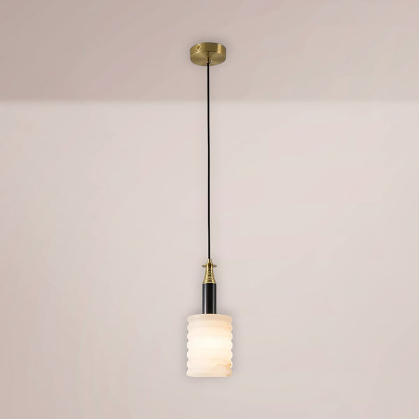 Orvian Ribbed Alabaster Pendant