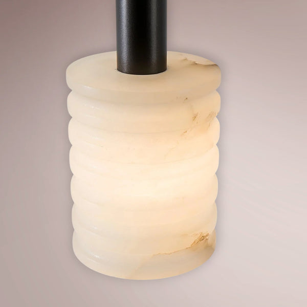 Orvian Ribbed Alabaster Pendant