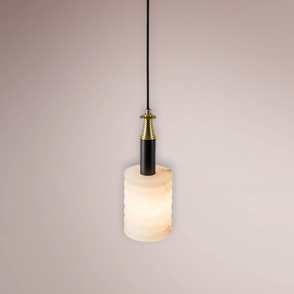 Orvian Ribbed Alabaster Pendant