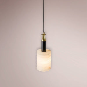 Orvian Ribbed Alabaster Pendant