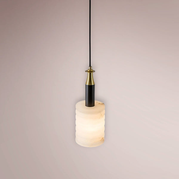 Orvian Ribbed Alabaster Pendant