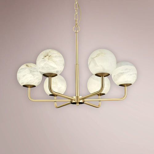 Ortena Alabaster Globe Chandelier