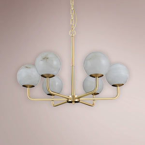 Ortena Alabaster Globe Chandelier