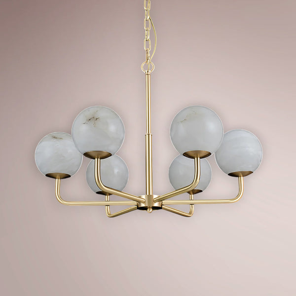 Ortena Alabaster Globe Chandelier