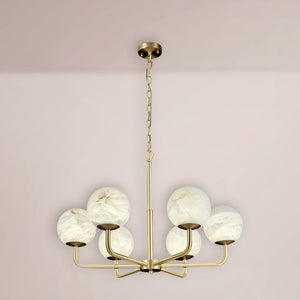 Ortena Alabaster Globe Chandelier
